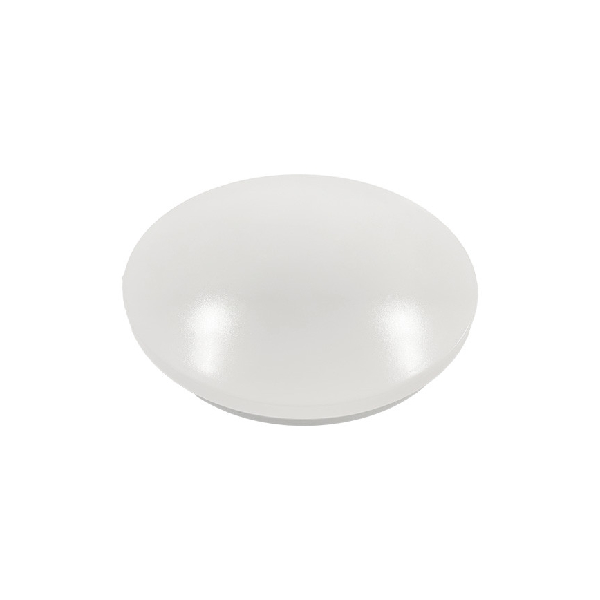LED-kylpyhuoneen kattovalaisin OPAL, 12 W, 230 V, Ø 24,5 cm, IP44, valkoinen