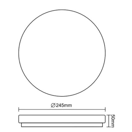 LED-kylpyhuoneen kattovalaisin OPAL, 12 W, 230 V, Ø 24,5 cm, IP44, valkoinen