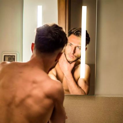 LED Kylpyhuoneen lämmitetty valaistu peili LED/17W/230V IP44