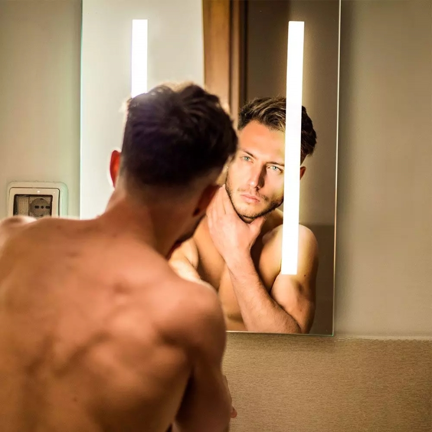 LED Kylpyhuoneen lämmitetty valaistu peili LED/17W/230V IP44