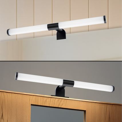 LED-kylpyhuoneen peilivalaisin 2-in-1 APA, 6 W, 230 V, 40 cm, IP44, musta