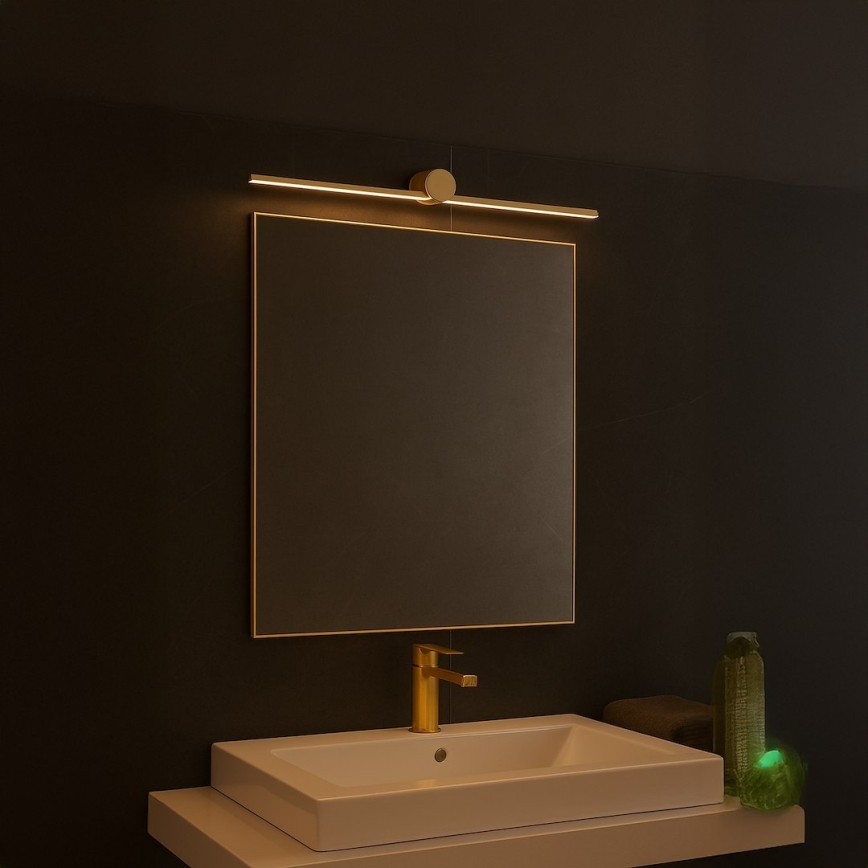 LED-kylpyhuoneen peilivalaisin ARTIST LED/9W/230V 60 cm IP44 kultainen
