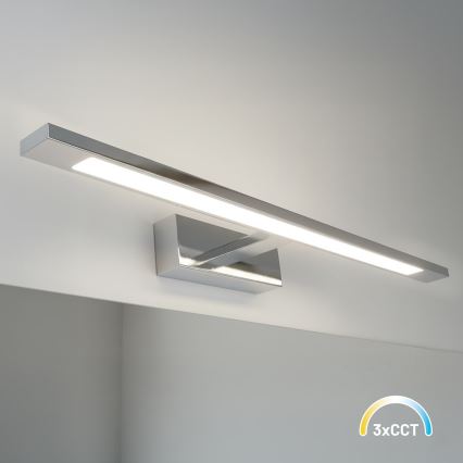 KLIMT LED-kylpyhuonepeilin valaisin 12W 230V 3000/4000/6000K 60 cm IP44 kiiltävä kromi