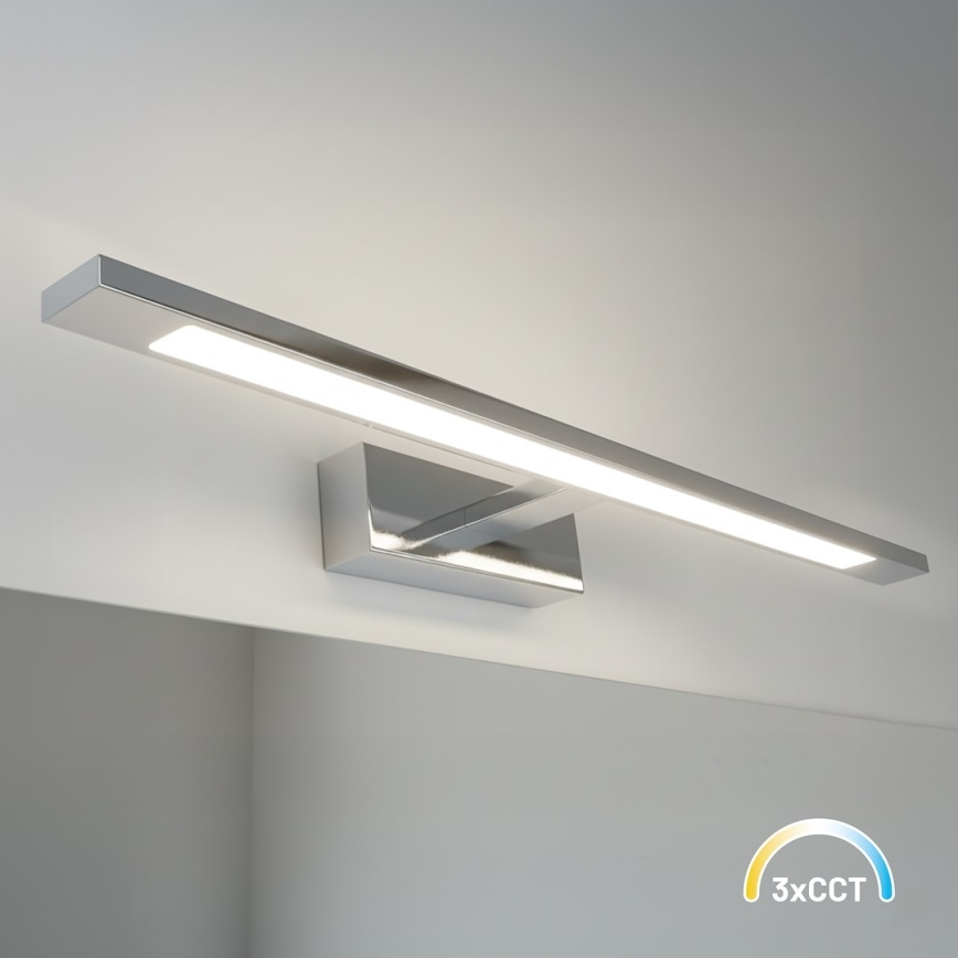 KLIMT LED-kylpyhuonepeilin valaisin 12W 230V 3000/4000/6000K 60 cm IP44 kiiltävä kromi