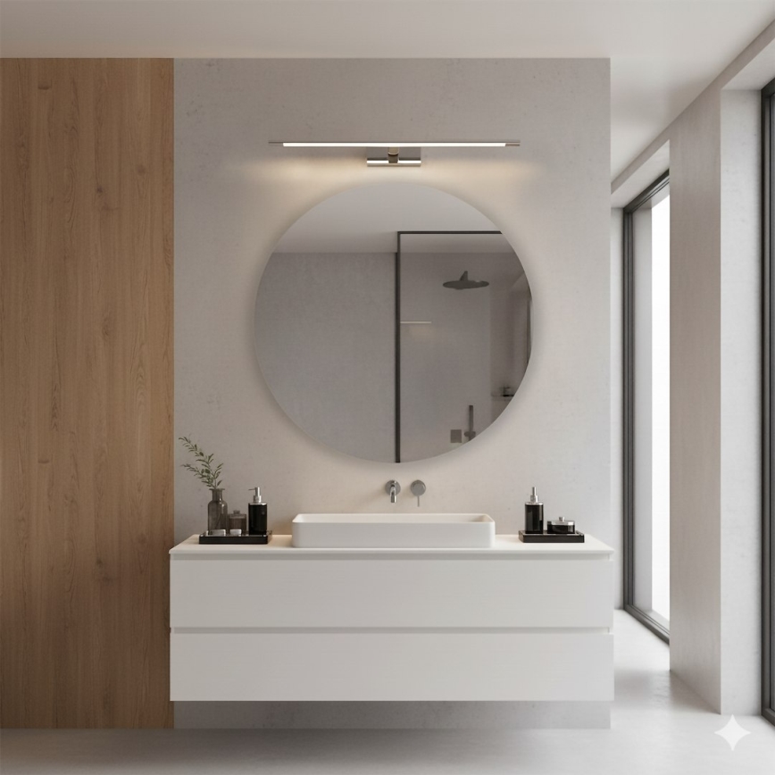 KLIMT LED-kylpyhuonepeilin valaisin 12W 230V 3000/4000/6000K 60 cm IP44 kiiltävä kromi