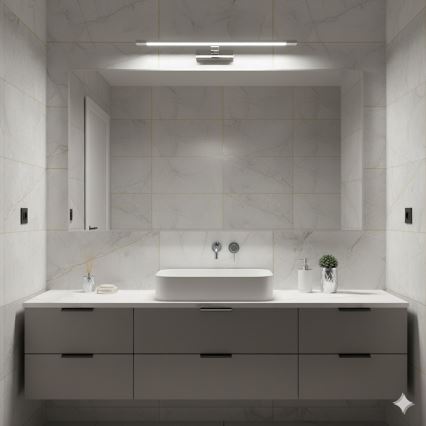 KLIMT LED-kylpyhuonepeilin valaisin 12W 230V 3000/4000/6000K 60 cm IP44 kiiltävä kromi