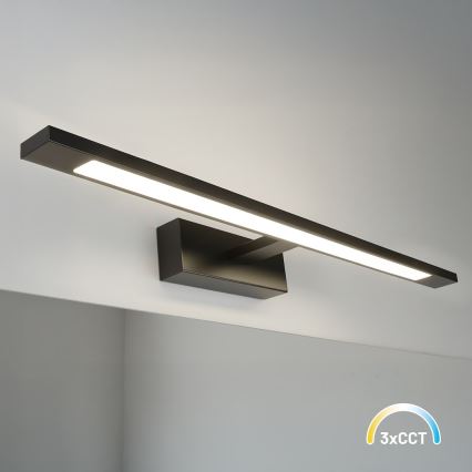 LED-kylpyhuoneen peilivalaisin KLIMT LED/12W/230V 3000/4000/6000K 60 cm IP44 musta