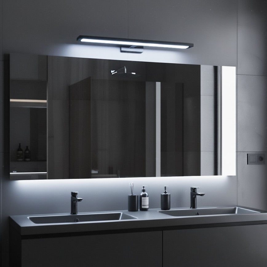 LED-kylpyhuoneen peilivalaisin KLIMT LED/12W/230V 3000/4000/6000K 60 cm IP44 musta