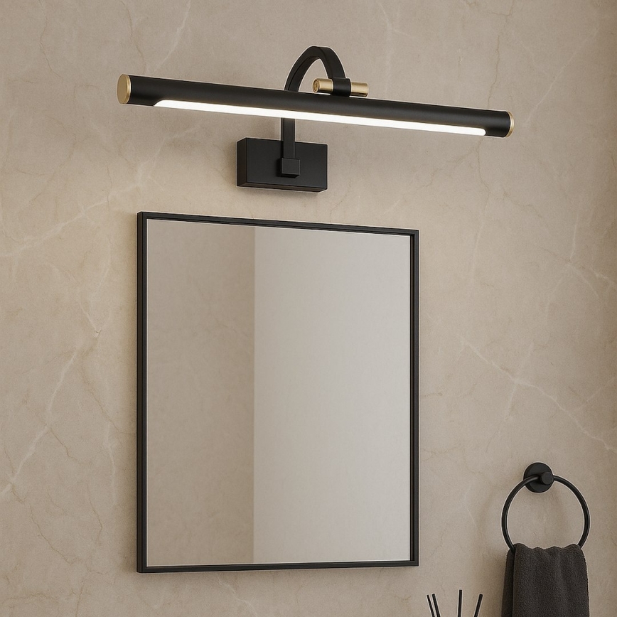 LED-kylpyhuoneen peilivalaisin VINCI LED/12W/230V 40 cm IP44 musta