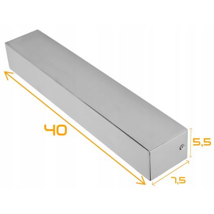 LED-kylpyhuoneen seinävalaisin LED/9W/230V 40 cm IP44 kiiltävä kromi