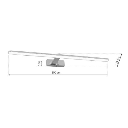 LED Kylpyhuoneen seinävalaisin SPLASH LED/21W/230V IP44
