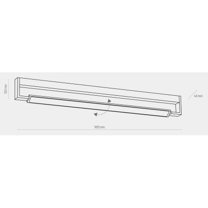 LED-kylpyhuoneen seinävalo DEKSTER LED/36W/230V IP44 musta