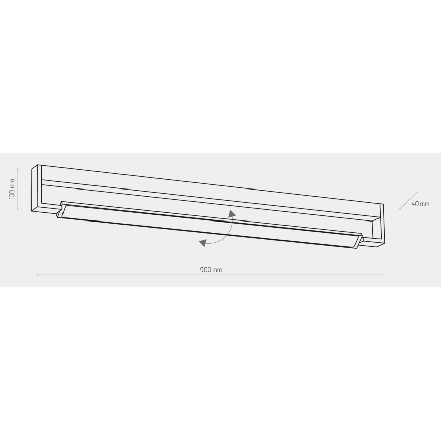 LED-kylpyhuoneen seinävalo DEKSTER LED/36W/230V IP44 musta