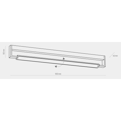 LED-kylpyhuoneen seinävalo DEKSTER LED/36W/230V IP44 valkoinen
