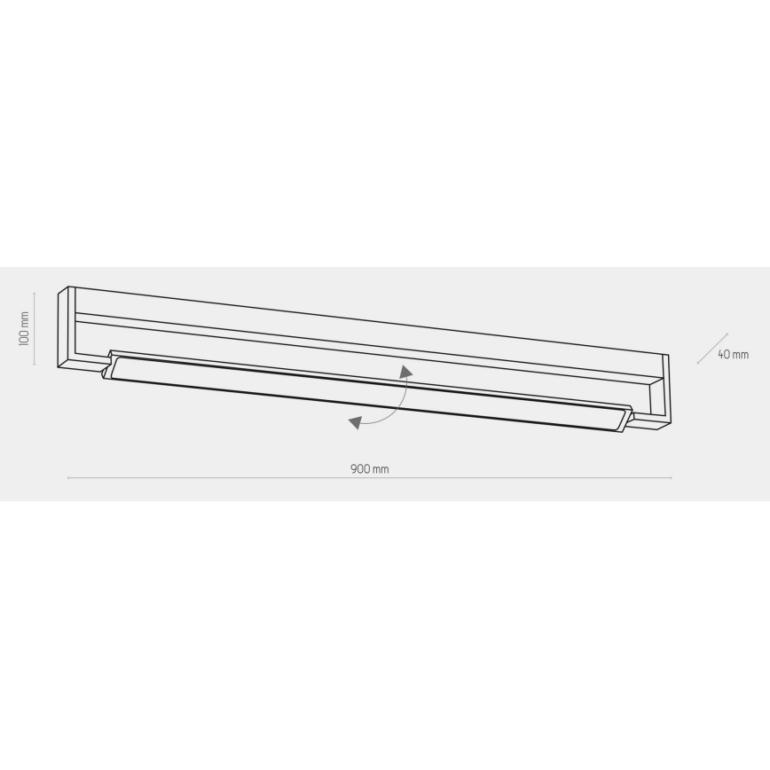LED-kylpyhuoneen seinävalo DEKSTER LED/36W/230V IP44 valkoinen