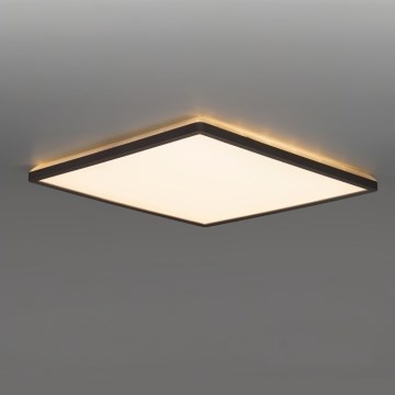 LED Kylpyhuoneen valaisin liiketunnistimella ja hämäräkytkimellä NIVERA LED/24W/230V IP54 3000/4000/6000K 30x30 cm musta + kaukosäädin
