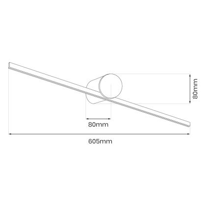 LED-kylpyhuonepeilin valaisin ARTIST LED/9W/230V 60 cm IP44 valkoinen