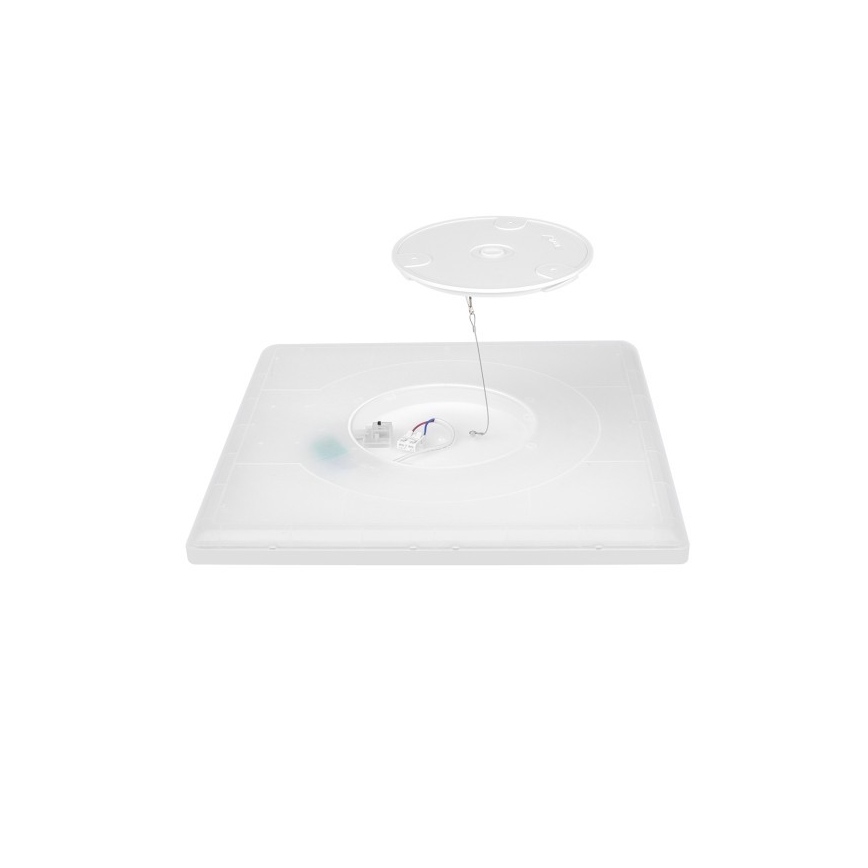 LED Kylpyhuonevalaisin liiketunnistimella ja hämäräkytkimellä NIVERA LED/12W/230V IP54 3000/4000/6000K 22,5x22,5 cm valkoinen + kaukosäädin