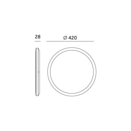 LED Kylpyhuonevalaisin liiketunnistimella ja hämäräkytkimellä NIVERA LED/32W/230V IP54 3000/4000/6000K halkaisija 42 cm valkoinen + kaukosäädin