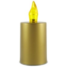 LED Kynttilä LED/2xAA lämpimänvalkoinen 10,8 cm kulta