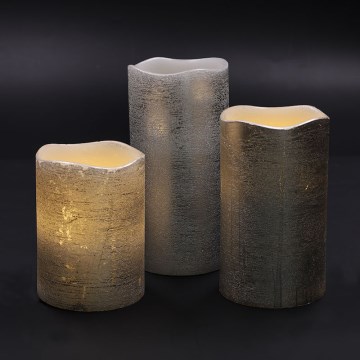 LED-kynttiläsarja 3 kpl, LED/3xAAA, lämmin valkoinen