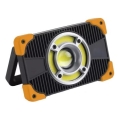 LED-ladattava heijastin kaiuttimella LED/10W/5V USB 6500K IP44 2000 mAh