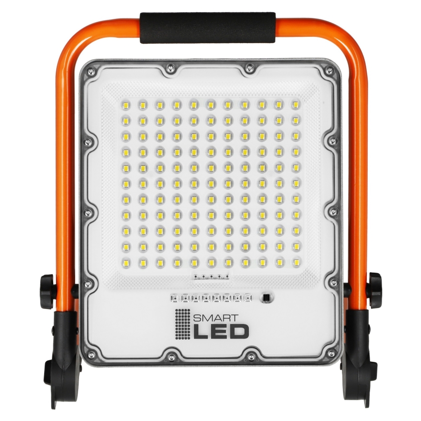 LED Ladattava heittovalo jalustalla LED/50W/3,2V 4500K 10000 mAh IP65 oranssi