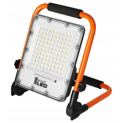 LED Ladattava heittovalo jalustalla LED/50W/3,2V 4500K 10000 mAh IP65 oranssi