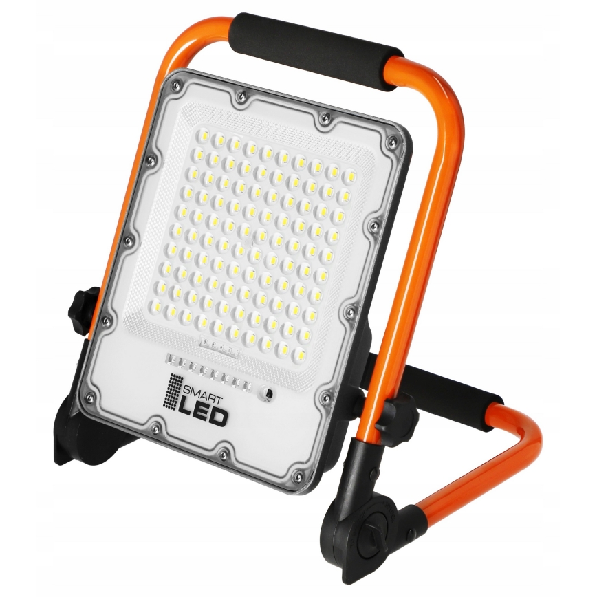 LED Ladattava heittovalo jalustalla LED/50W/3,2V 4500K 10000 mAh IP65 oranssi