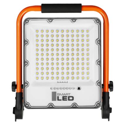LED-ladattava heittovalo jalustalla LED/50W/3,2V 4500K 5000 mAh IP65 oranssi