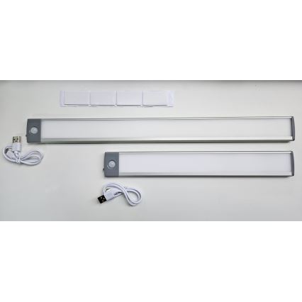 LED ladattava huonekalovalo anturilla LED/2,5W/5V USB 800 mAh 4200K 32,5 cm