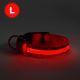 LED ladattava koiran kaulapanta 45-52 cm 1xCR2032/5V/40 mAh punainen