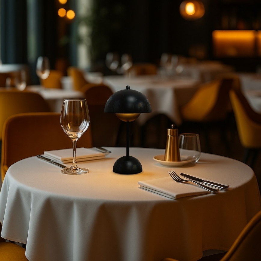 LED-ladattava kosketusohjattu pöytävalaisin COSTA LED/3W/5V 2400 mAh 3000-6000K musta