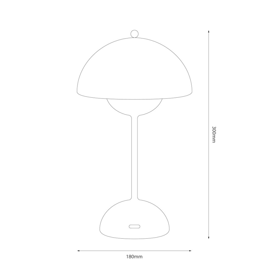LED-ladattava kosketusohjattu pöytävalaisin COSTA LED/3W/5V 2400 mAh 3000-6000K musta