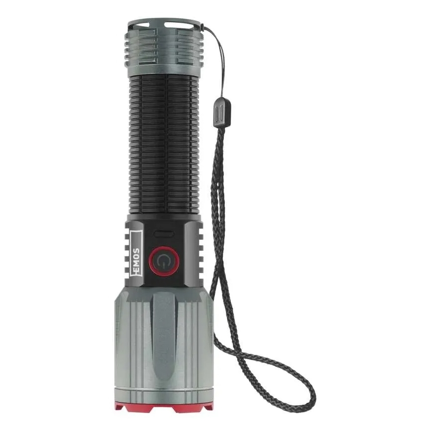 LED ladattava metallinen taskulamppu LED/5V 3000 lm 5000 mAh IP43