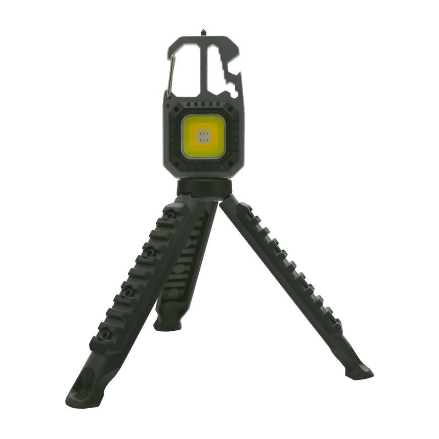 LED ladattava monitoiminen taskulamppu jalustalla LED/USB-C 400 mAh