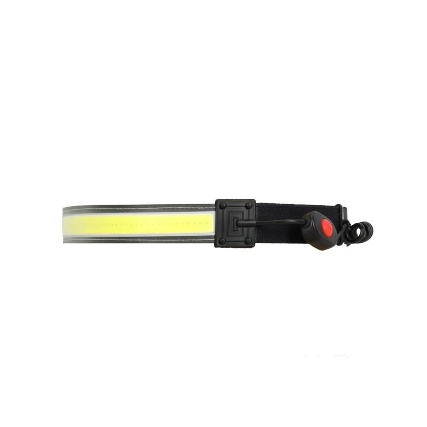 LED-ladattava otsalamppu 2×LED/5V 180 lm 900 mAh musta