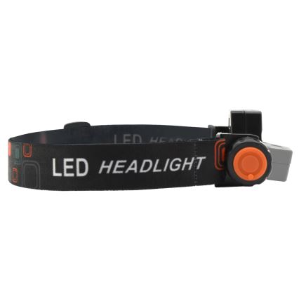 LED Ladattava otsalamppu LED/1200mAh musta/punainen