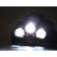 LED Ladattava otsalamppu punaisella valolla LED/16W/7,4V IP44 musta/sininen