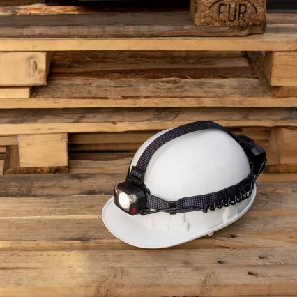 LED himmennettävä ladattava otsalamppu sensorilla, powerbank-toiminnolla ja punaisella valolla LED/10W/5V IP44 1200 lm 4000 mAh