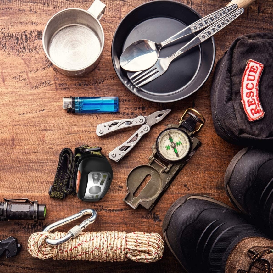 LED Ladattava otsavalo punaisella LEDillä / 3W / 5V