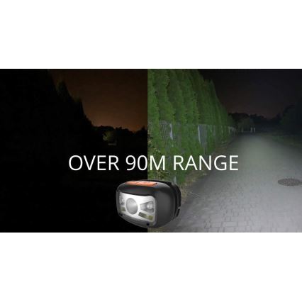 LED Ladattava otsavalo punaisella LEDillä / 3W / 5V