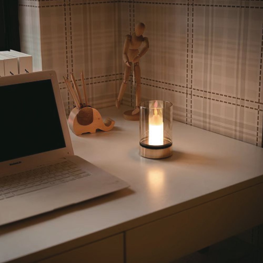 LED Himmennettävä ladattava lamppu LED/2W/5V 3000K 2400 mAh kupari