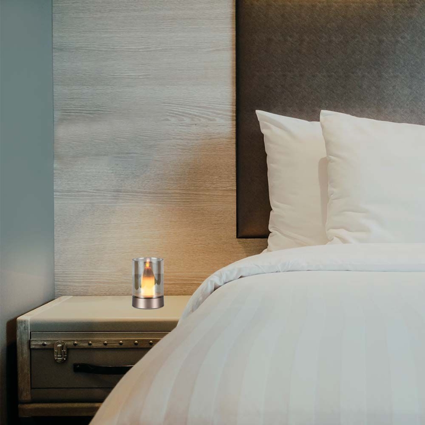 LED Himmennettävä ladattava lamppu LED/2W/5V 3000K 2400 mAh kupari