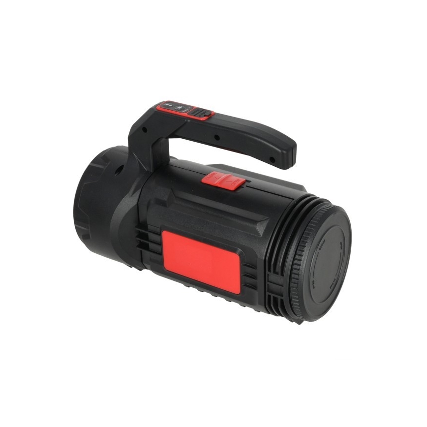 LED-ladattava taskulamppu 5V, 500 lm, 1200 mAh, musta