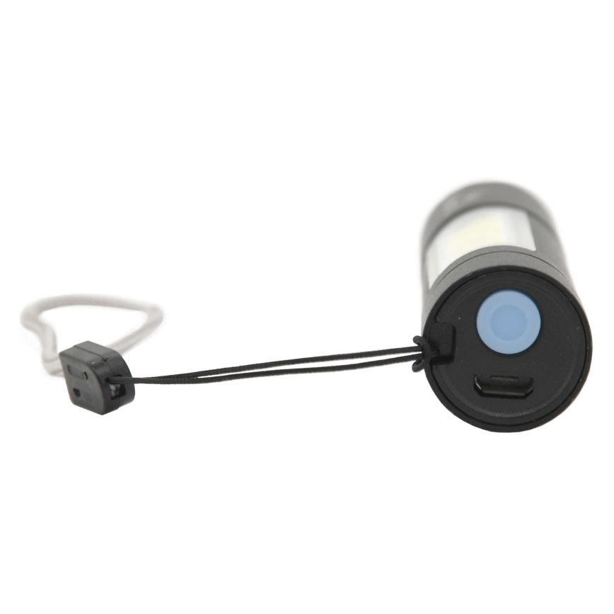 LED-ladattava taskulamppu LED/400mAh musta