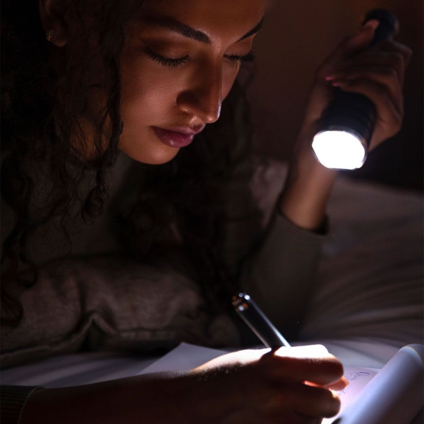 LED ladattava taskulamppu USB LED/10W/5V IP54 2000 mAh 1000 lm