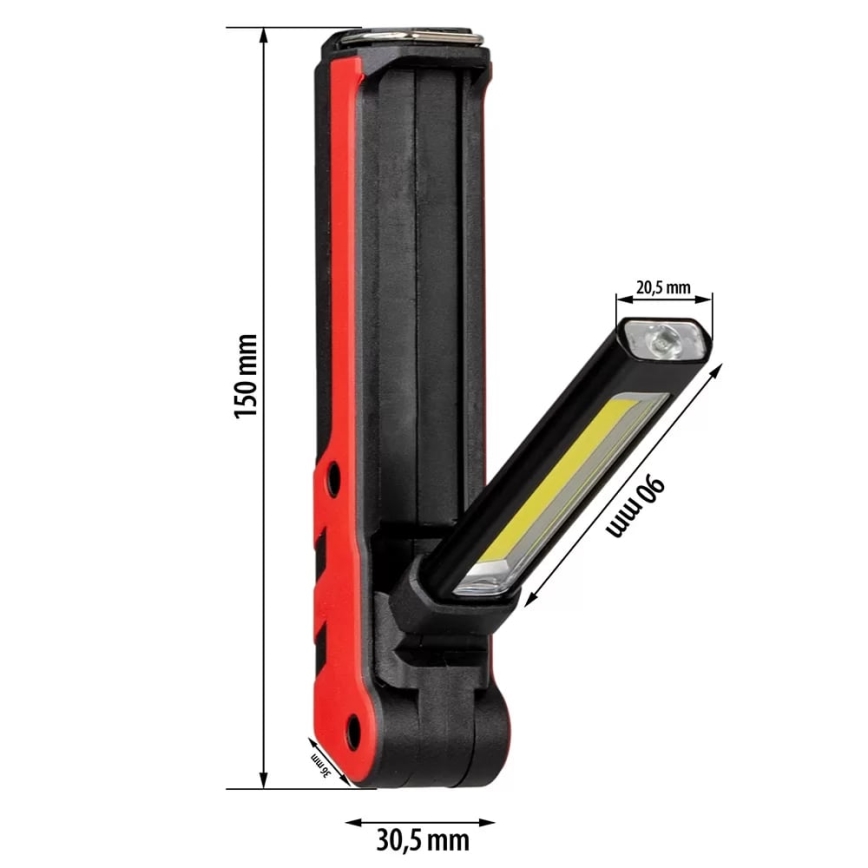 LED ladattava työtaskulamppu LED/5W/5V IPX2 360 kiiltävä 2000 mAh