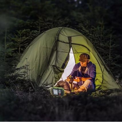 LED ladattava valonheitin SAMSUNG CHIP LED/10W/3,7V IP44 4000K 3600 mAh vihreä