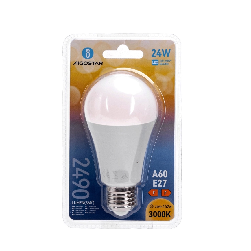 LED-lamppu A60 E27/24W/230V 3000K - Aigostar